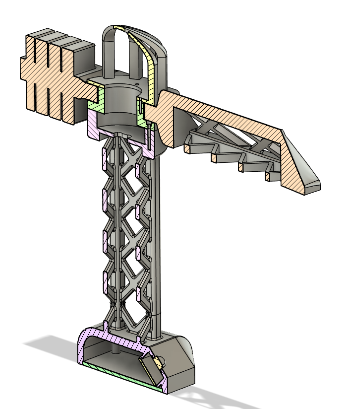 Detail van de oranje modulaire speelcomponent